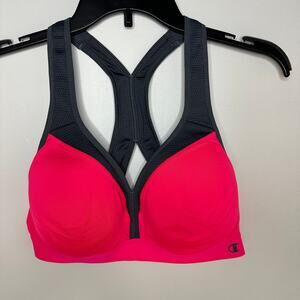 Champion Sports Activewear Bra Hot Bright Pink Gray, New without tags
